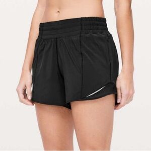 Lululemon Hotty Hot Short *High-Rise Long 4" - Size 6 - Black